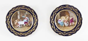 Antique Pair Sevres Style Cabinet Plates Vinea c.1880 | Ref. no. 06617 | Regent Antiques