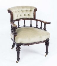 Antique Victorian Mahogany Library Desk Chair c.1880 | Ref. no. 06621 | Regent Antiques