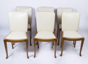 Antique Art Deco set 6 Burr Walnut Dining Chairs c.1930 | Ref. no. 06626b | Regent Antiques
