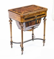 Antique Victorian Burr Walnut Games Work Table c.1870 | Ref. no. 06630 | Regent Antiques