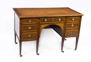 antique Sheraton Revival desk | Edwardian pedestal desk | Ref. no. 06664 | Regent Antiques