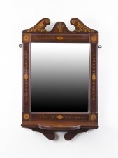 Antique Mahogany Inlaid Marquetry Mirror c.1900 - 94 x 51 cm | Ref. no. 06722 | Regent Antiques