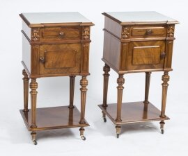 Antique pair of French Walnut Bedside Cabinets c.1880 | Ref. no. 06772 | Regent Antiques
