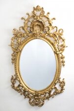 Italian Rococo Gilded Oval Mirror Giltwood 142 x 80 cm | Ref. no. 06821 | Regent Antiques