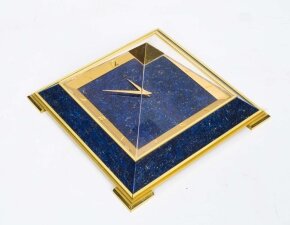 Vintage  Jaeger le Coultre Lapis Pyramid Clock c.1970 | Ref. no. 06878 | Regent Antiques