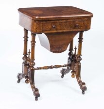 Antique Victorian Burr Walnut Games Work Table c.1870 | Ref. no. 06882 | Regent Antiques