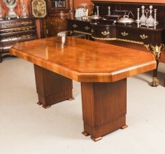 Art Deco Antique Dining Table c.1930 |Burr Walnut Antique Dining Table | Ref. no. 06906a | Regent Antiques
