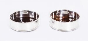 Fabulous Pair of Silver Plated English Classic Wine Coasters