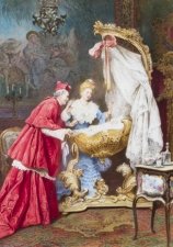 Antique Watercolour Umberto Cacciarelli "The Cardinal\