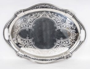 Antique Sterling Silver Tray  James & William Deakin 1906 | Ref. no. 06958 | Regent Antiques