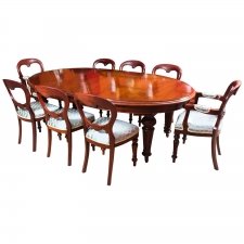 Antique Victorian Oval Dining Table & 8 chairs c.1860 | Ref. no. 06991b | Regent Antiques