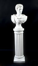 Vintage Composite Marble Bust Lucius Junius Brutus on Pedestal 20th C | Ref. no. 07013a | Regent Antiques