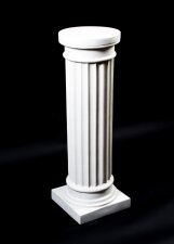 Elegant Grecian Marble Doric Column Pedestal