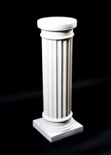 Vintaget Grecian Composite Marble Doric Column Pedestal 20th C