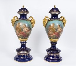 Pair French Sevres Style Lous XIV Porcelain Vases | Ref. no. 07043 | Regent Antiques