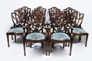 Vintage Set 14 Federal Shield Back Dining Chairs | Ref. no. 07138 | Regent Antiques