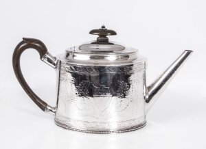 Antique Hester Bateman Sterling Silver Teapot Pot 1783 | Ref. no. 07148 | Regent Antiques
