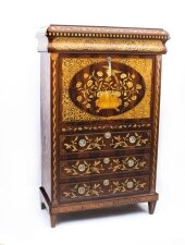 Antique Dutch Marquetry Secretaire Cabinet in Mahogany c.1800 | Ref. no. 07163 | Regent Antiques