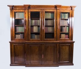 Antique Victorian Flame Mahogany Bookcase c.1850 | Ref. no. 07175 | Regent Antiques