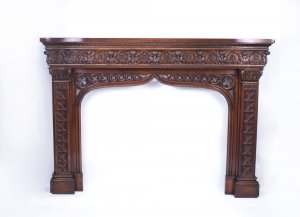 Early 20th Century Neo Gothic Carved Mahogany Chimney Piece Fire place | Ref. no. 07188 | Regent Antiques