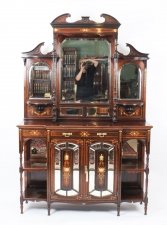 Antique  Edwardian Inlaid & Mirrored Display Cabinet c.1890  19th Century | Ref. no. 07200a | Regent Antiques