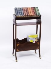 Antique Edwardian Inlaid Mahogany Bookstand Circa 1900