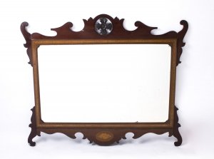 Antique Edwardian Mahogany Inlaid Marquetry Mirror c.1900 - 93 x 113 cm | Ref. no. 07231 | Regent Antiques