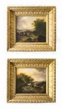 Antique Pair Oil Paintings of Pastoral Scenes Richard Bolton 19th C | Ref. no. 07263 | Regent Antiques