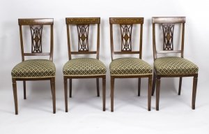 Antique Set 4 Edwardian Inlaid Mahogany Side Chairs c.1900 | Ref. no. 07285 | Regent Antiques