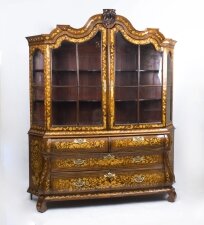 Antique Dutch Marquetry Walnut Display Cabinet Vitrine c.1780 | Ref. no. 07301 | Regent Antiques