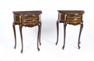 Stunning Pair Burr Walnut Bedside Cabinets Side Tables | Ref. no. 07330 | Regent Antiques
