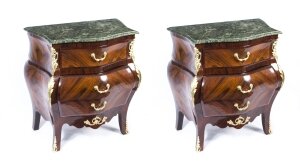 Superb Pair Louis XV Revival Marble Top Bedside Chests | Ref. no. 07334 | Regent Antiques