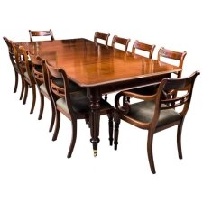 Antique Regency Gillows Dining Table  10 Regency chairs | Ref. no. 07433b | Regent Antiques