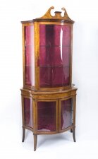 Antique Edwardian Inlaid Display Cabinet 