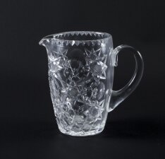 Vintage Cut Glass Crystal Jug Brierley Circa 1960