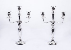 pair of antique silver plated candelabra | Ref. no. 07471 | Regent Antiques