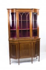 Antique Edwardian Serpentine Inlaid Display Cabinet C1900 | Ref. no. 07489 | Regent Antiques