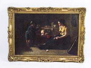 Antique Oil Painting  "Blowing Bubbles" J R Reid | Ref. no. 07501 | Regent Antiques