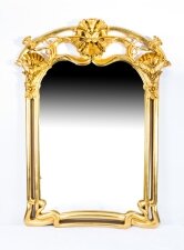 Beautiful Art Nouveau Style Carved Giltwood Mirror 119x 88 cm | Ref. no. 07549 | Regent Antiques