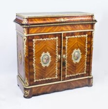 Antique French Marble Top  Kingwood Side Cabinet Plaques C1860 | Ref. no. 07611 | Regent Antiques