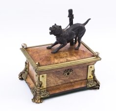 Antique French Burr Walnut Brass Mounted  Bulldog Casket C1870 | Ref. no. 07627 | Regent Antiques