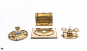 Antique Brass & Jasperware Desk Set James Howell 19th C | Ref. no. 07645 | Regent Antiques