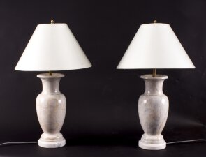 Vintage Pair of Marble Table Lamps Late 20th Century | Ref. no. 07680 | Regent Antiques