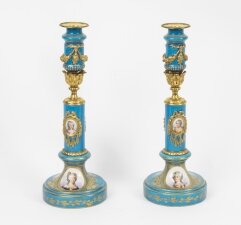 Antique Pair Sevres Porcelain & Ormolu Candlesticks C1880 | Ref. no. 07775 | Regent Antiques