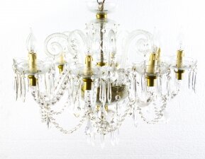 Superb Vintage Venetian Eight Light Crystal Chandelier