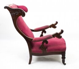 Antique William IV Suede Reclining Armchair c.1830 | Ref. no. 07856 | Regent Antiques