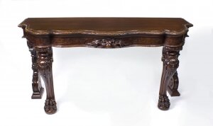 Antique Victorian Serpentine Carved Serving console table C1870 19th Century | Ref. no. 07862 | Regent Antiques
