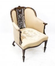 Antique Edwardian Rosewood Inlaid Tub chair  armchair C1880 | Ref. no. 07923bE | Regent Antiques