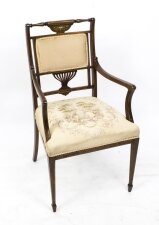 Antique Edwardian Rosewood Inlaid Open Armchair c.1880 | Ref. no. 07923cE | Regent Antiques
