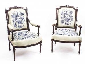 Antique Pair French Rosewood Armchairs c.1880 | Ref. no. 07937 | Regent Antiques